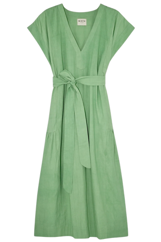 Mirth Oaxaca Dress, Mint Linen S Mirth Oaxaca Dress, Mint Linen S