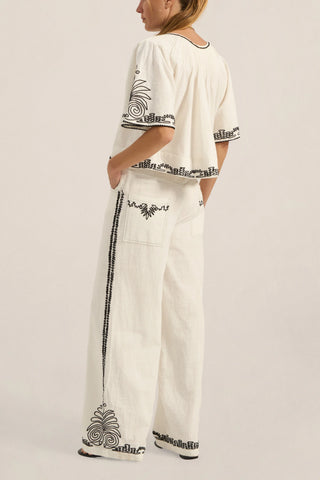 Ilio Nema Calliope Top, White and Black