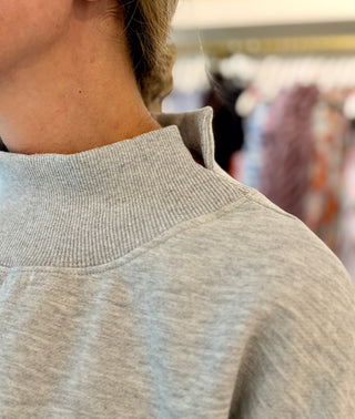 Oversized CHS Mockneck Sweatshirt, Grey