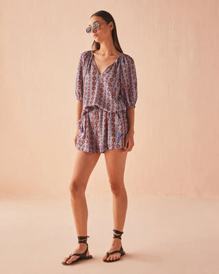 Omika Isla Blouse, Omari Hibiscus