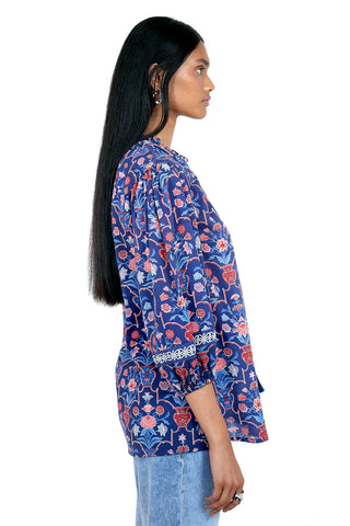 Banjanan Lorna Top, Medieval Blue