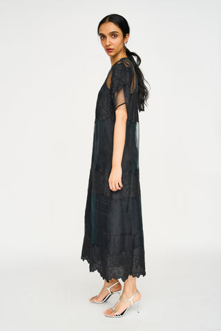Mirth Lugano Organza Dress, Black Waterlily