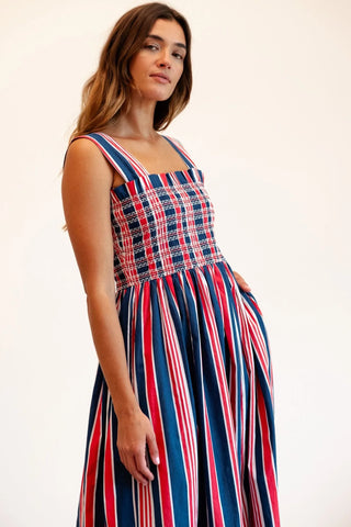 Mille Garden Dress, Sailing Stripe