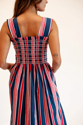 Mille Garden Dress, Sailing Stripe