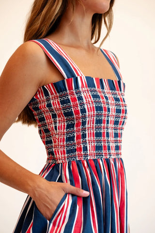 Mille Garden Dress, Sailing Stripe