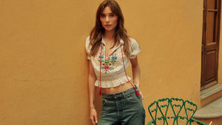 Mille Tali Top, Floral Embroidery