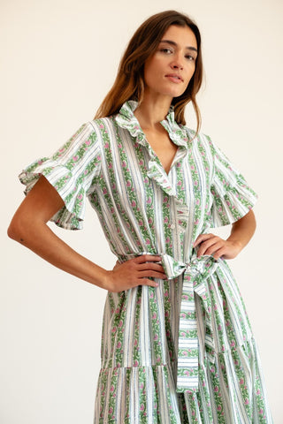 Mille Victoria Dress, Sweet Pea Stripe