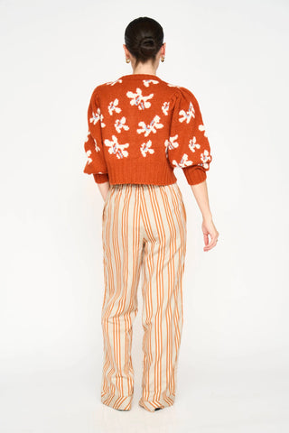 Mirth Jeju Silk Drawstring Pant, Driftstone Stripe
