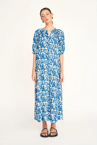 Mirth Somerset Dress, Indigo Heka