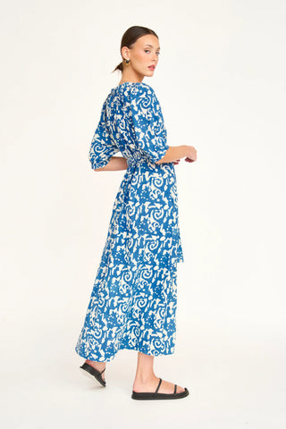Mirth Somerset Dress, Indigo Heka