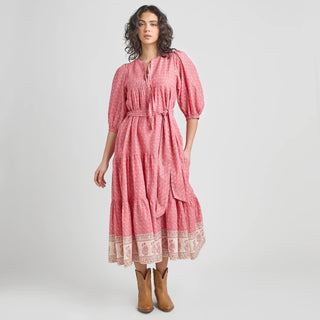 Pink Chicken Pintuck Indira Dress, Small Paisley