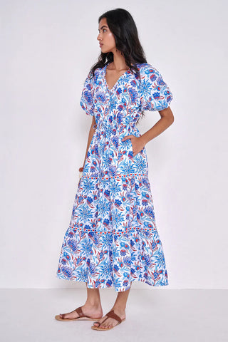 Banjanan Poppy Dress, Philippa Azure