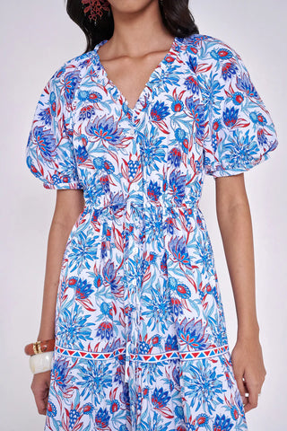 Banjanan Poppy Dress, Philippa Azure