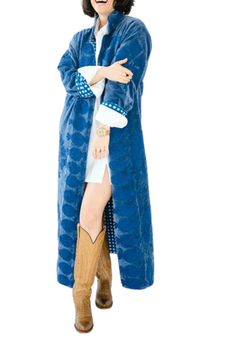 Eleanor James Caption Duster, Midnight Rider Blue