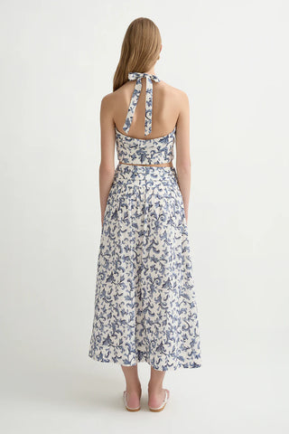 Posse Rue Halter Top, Blue Baroque