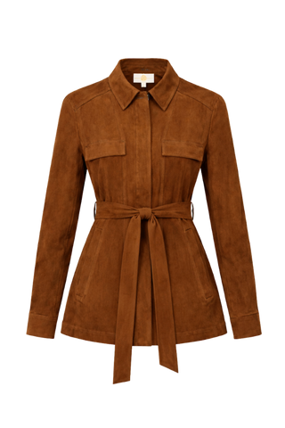 Anna Cate Hannah Suede Jacket, Camel