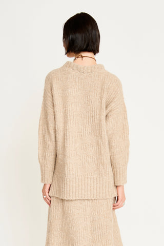 Mirth Salida Pullover Sweater, Wheatfield