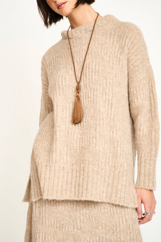 Mirth Salida Pullover Sweater, Wheatfield
