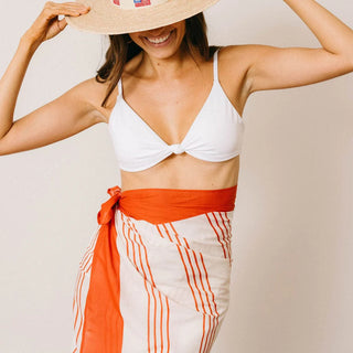 Sunshine Tienda Sarong, Cherry Pinstripe