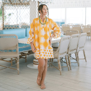 Sunshine Tienda Lilly Dress, Gold Palm Geo  Monkee's of Mount Pleasant