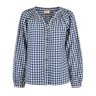 Sunshine Tienda Lucia Top, Navy Gingham