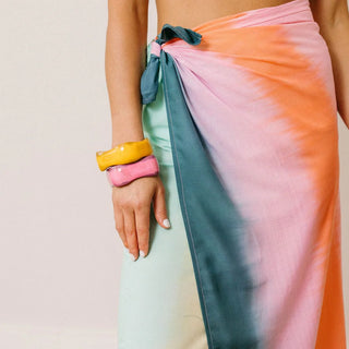 Sunshine Tienda Bangle Set, Coral