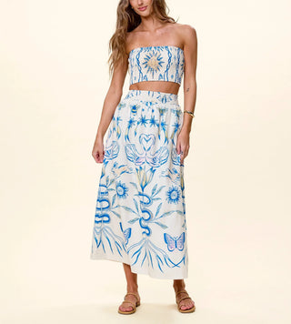 Cleobella Sylvan Top Midi Skirt Set, Lunada Print