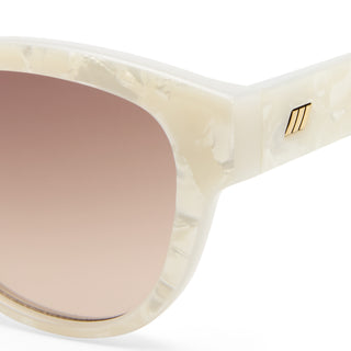 Le Specs Majestic Sunglasses, White Marble