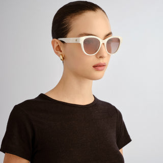 Le Specs Majestic Sunglasses, White Marble