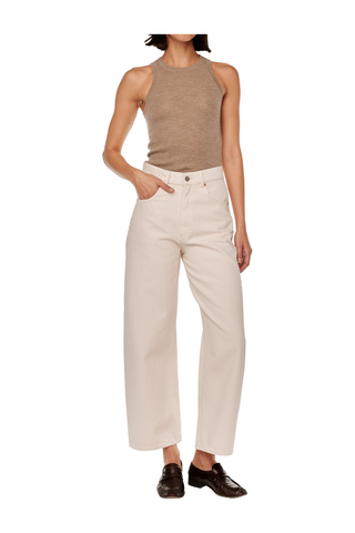 DL1961 Taylor Barrel Ultra High Rise Crop, Flax