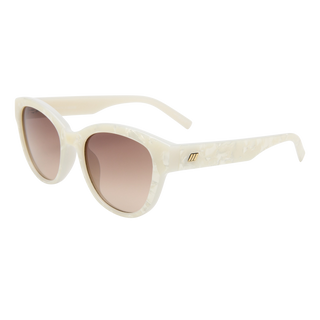 Le Specs Majestic Sunglasses, White Marble