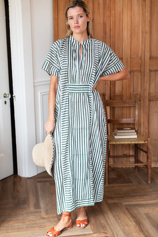 Emerson Fry Emerson Caftan, Moss Stripe Organic