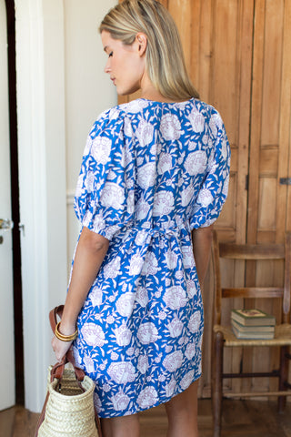 TS Love Tomas Bastian Short Dress, Mixed Flora Blue