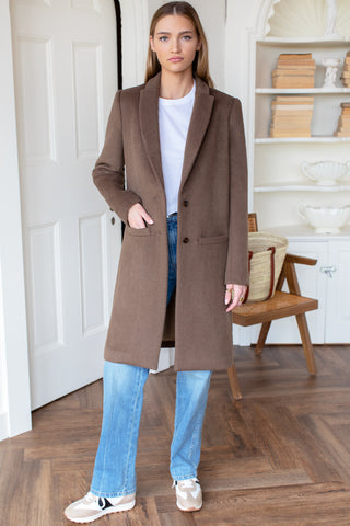 Emerson Fry Tailored Coat, Umber Wool