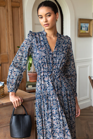 Love Tomas Frances 4 Basque Dress, Artisan Flower Vines Organic