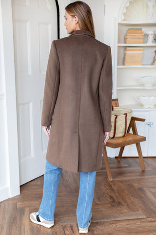 Emerson Fry Tailored Coat, Umber Wool
