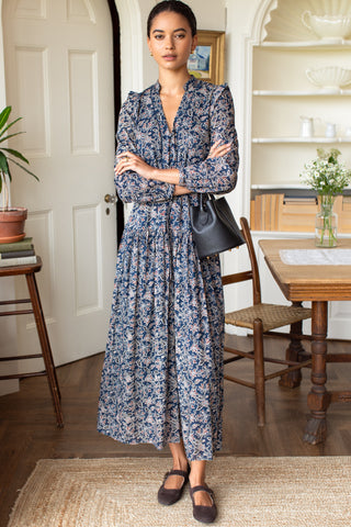 Love Tomas Frances 4 Basque Dress, Artisan Flower Vines Organic