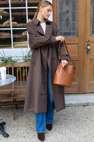 Emerson Fry All Season Layering Coat, Bitter Chocolate Wool