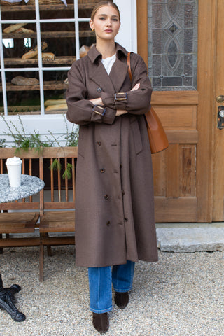 Emerson Fry All Season Layering Coat, Bitter Chocolate Wool