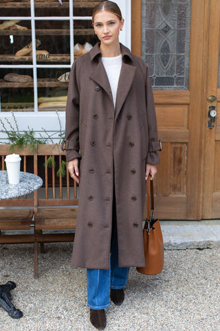 Emerson Fry All Season Layering Coat, Bitter Chocolate Wool