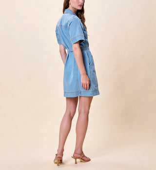 Cleobella Whitney Denim Dress, Light Denim