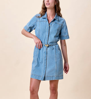Cleobella Whitney Denim Dress, Light Denim